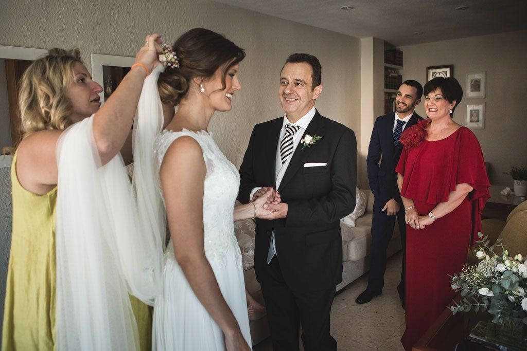 Boda Alcazar y La Bodega, momentos novia familiares