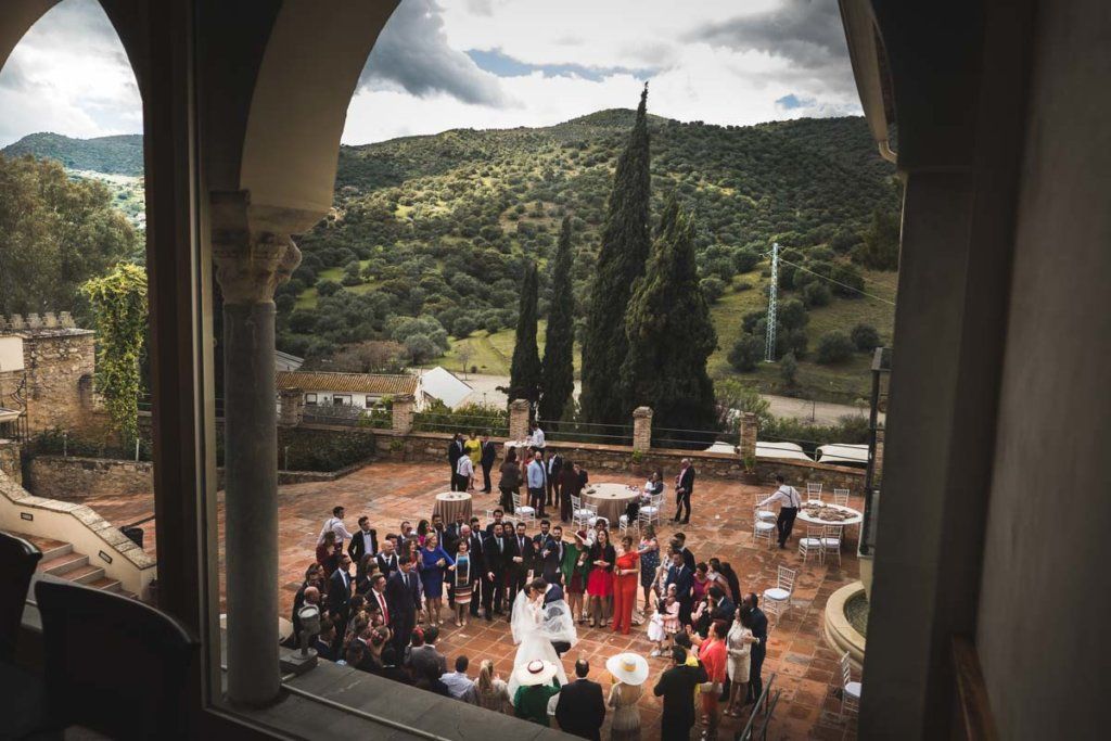 Celebración de boda en el Castillo de la Albaida, Córdoba, con vistas a la ciudad
